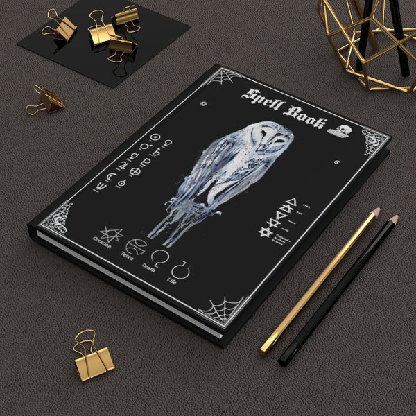 Book of Spells - Hardcover Journal Matte. Gothic spell book - Journal. Silent Owl version