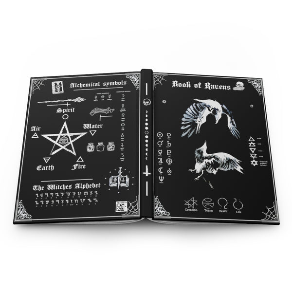 Book of Ravens - Hardcover Journal Matte. Gothic spell book - Journal