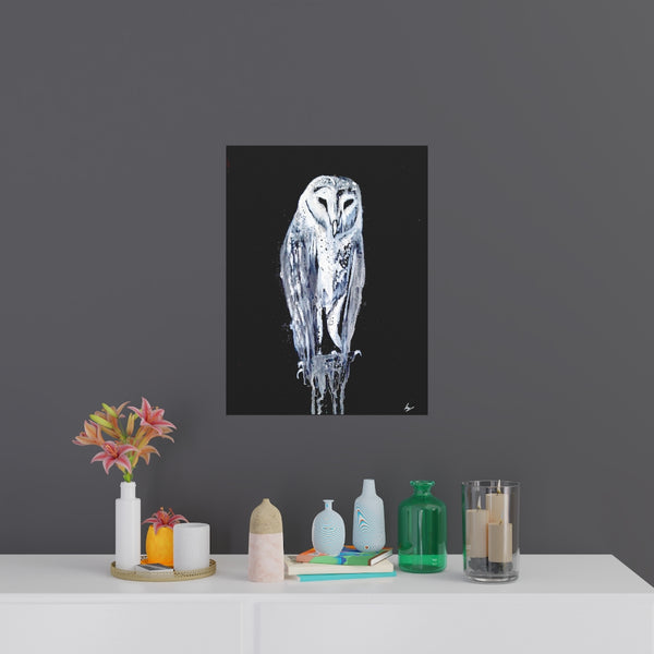 Silent Owl - Fine Art Posters. Wall art. Painting. Artwork
