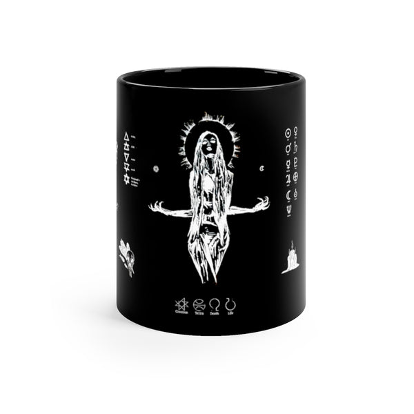 Her divine power mug - 11oz Black Mug