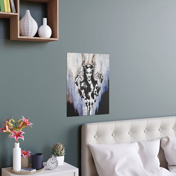 The Horned God - Silk Posters. Artwork. Art. Pagan. Wicca. dark art. Gothic home décor.