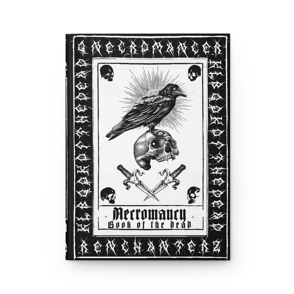 Necromancy Book of the dead journal - Raven madness. Hardcover Journal Matte. The shadow warlock. Lined journal.