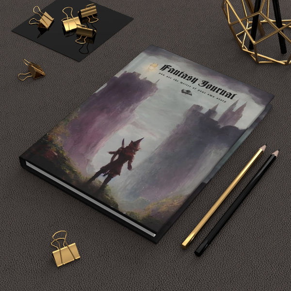 Fantasy Journal - Hardcover Journal Matte. The brave elf. Lined journal. Artistic and story writing journal.
