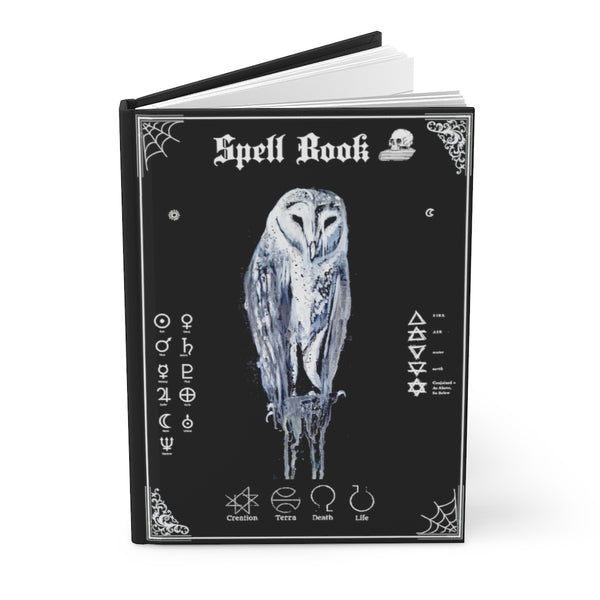 Book of Spells - Hardcover Journal Matte. Gothic spell book - Journal. Silent Owl version