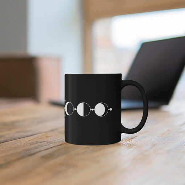 Moon phase mug - 11oz Black Mug