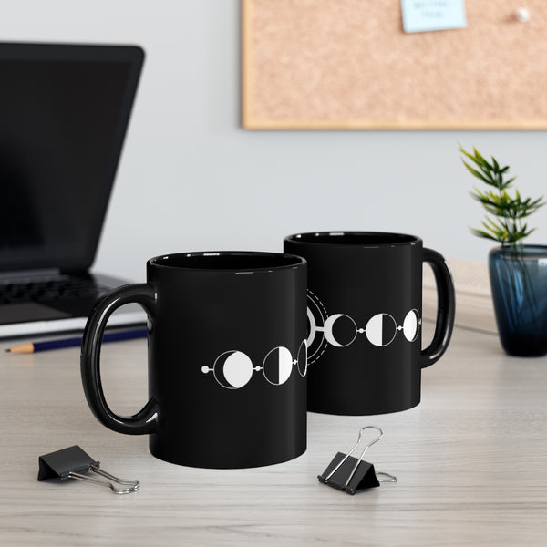 Moon phase mug - 11oz Black Mug