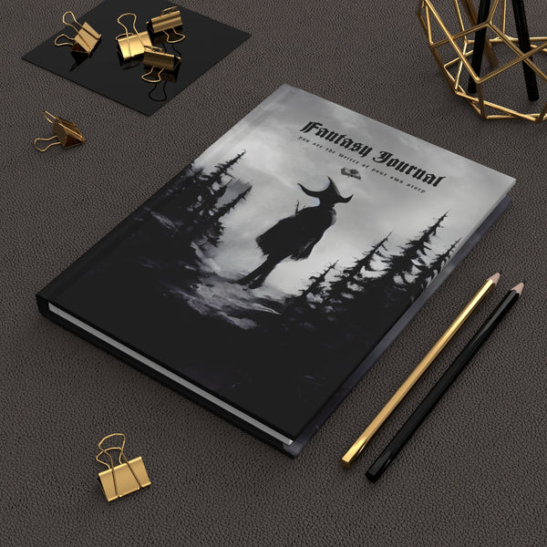 Fantasy Journal - Hardcover Journal Matte. The lonely witch. Lined journal. Artistic and story writing journal.