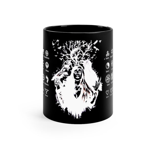 Life and death of the raven -  11oz Black Mug.