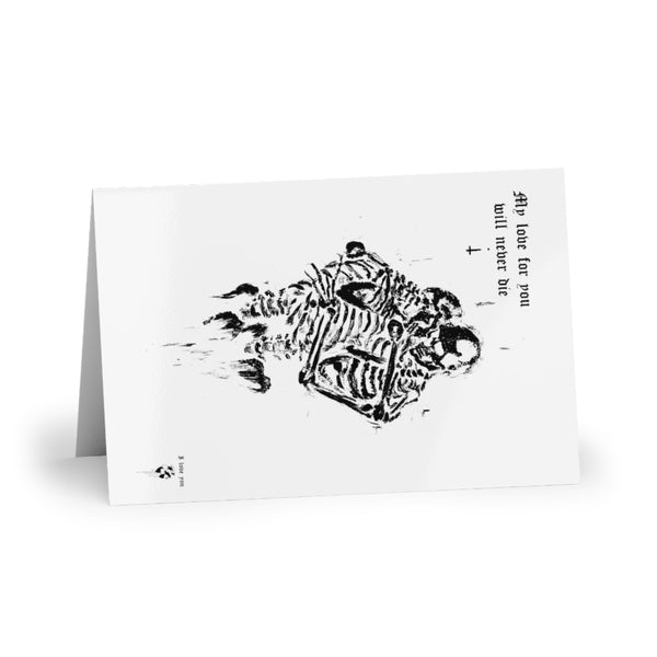 My love for you will never die. Greeting Cards (1 or 10-pcs). White version