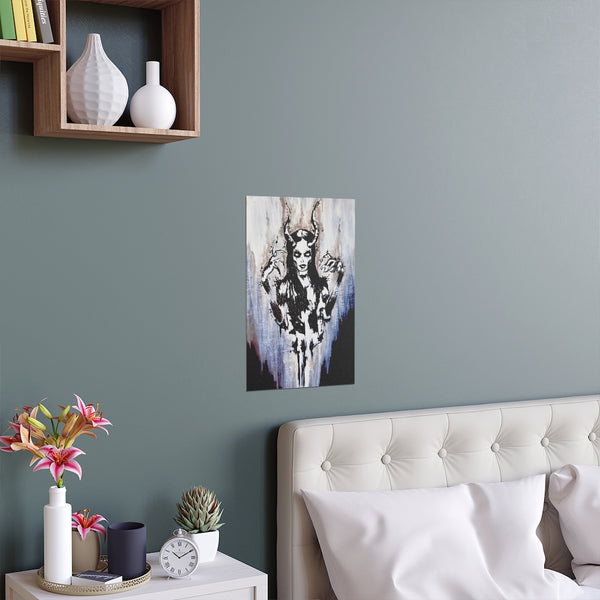 The Horned God - Silk Posters. Artwork. Art. Pagan. Wicca. dark art. Gothic home décor.
