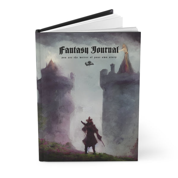 Hardcover Journal Matte. The brave wizard. Lined journal. Artistic and story writing journal.