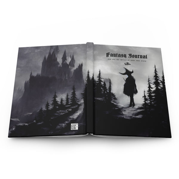 Fantasy Journal - Hardcover Journal Matte. The lonely witch. Lined journal. Artistic and story writing journal.