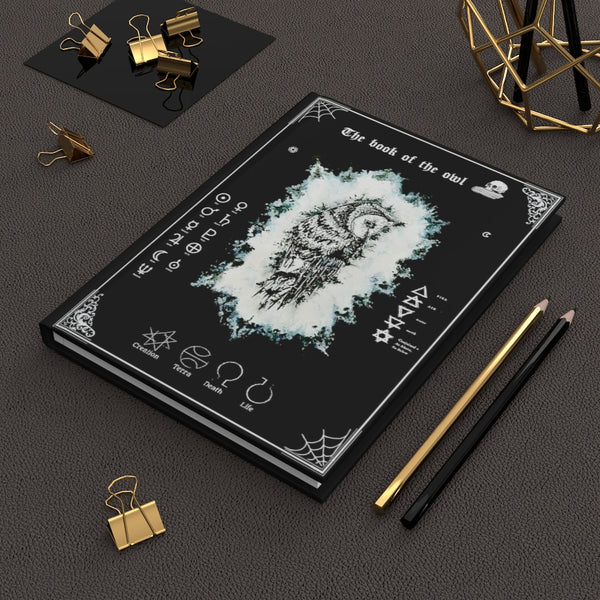 The book of the owl - Hardcover Journal Matte. The dark gypsy. Witchcraft, pagan.