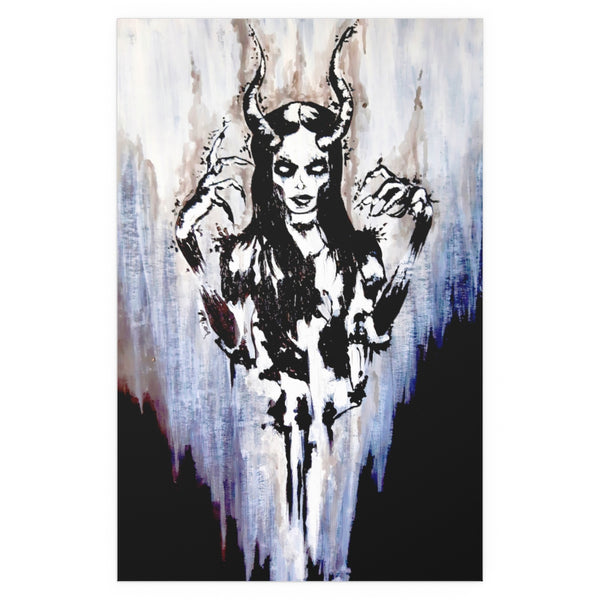 The Horned God - Silk Posters. Artwork. Art. Pagan. Wicca. dark art. Gothic home décor.