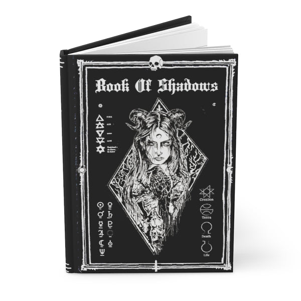 Copy of Book of shadows Lined journal - The Raven witch. Hardcover Journal Matte. Gothic spell book .