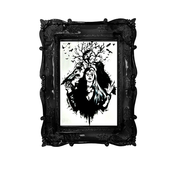 Life and death of the ravens. Home decor - Poster wall art.