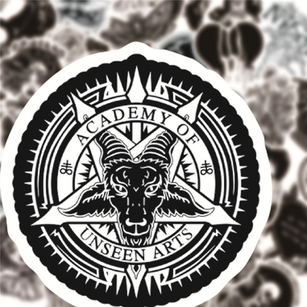 10/30/50pcs/Pack Cool Black And White Punk Skull Stickers Skateboard Guitar Luggage Laptop Waterproof PVC Graffiti Sticker Toys