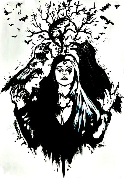Life and death of the ravens. Home decor - Poster wall art.