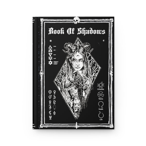 Copy of Book of shadows Lined journal - The Raven witch. Hardcover Journal Matte. Gothic spell book .