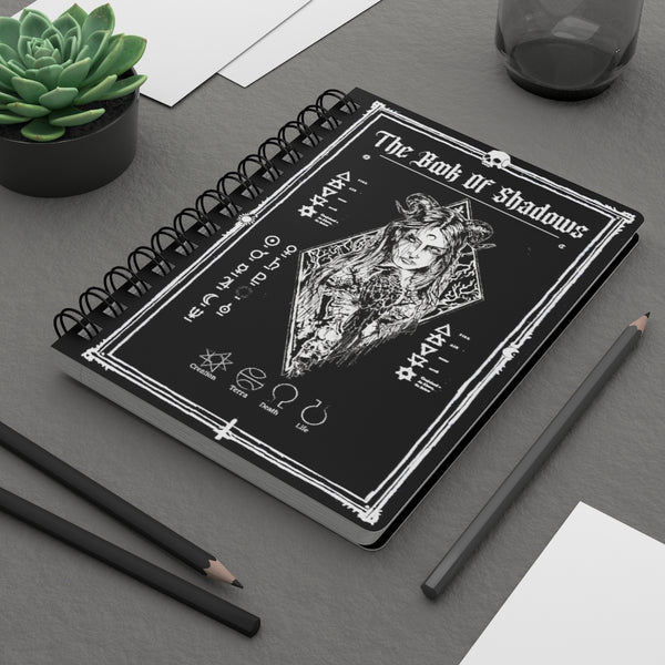 Book of shadows - Spiral Bound Journal. Spell craft, witchcraft, dark journal.