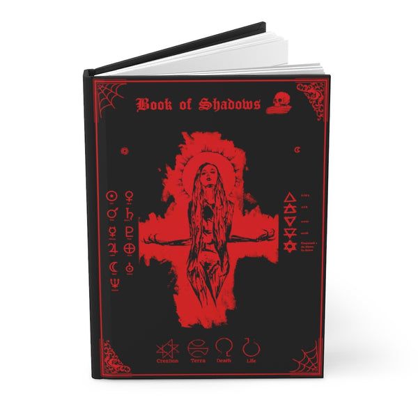 Book of shadows - Hardcover Journal Matte. Her Devine Power. Blood Red edition