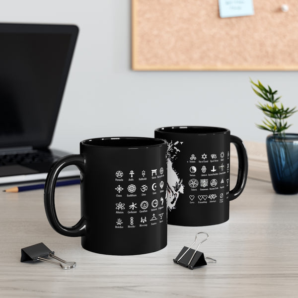 Life and death of the raven -  11oz Black Mug.