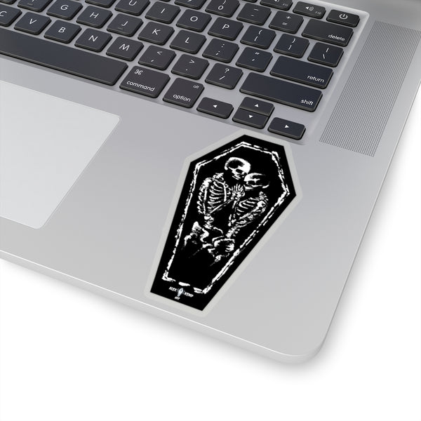 Kiss and hold me forever in black - Kiss-Cut Stickers