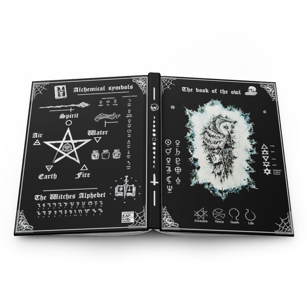 The book of the owl - Hardcover Journal Matte. The dark gypsy. Witchcraft, pagan.