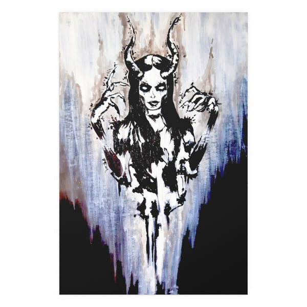 The Horned God - Silk Posters. Artwork. Art. Pagan. Wicca. dark art. Gothic home décor.