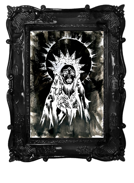 She sees all. Gothic home decor - Poster wall art. Black version