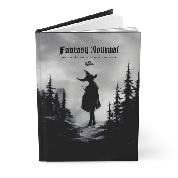 Fantasy Journal - Hardcover Journal Matte. The lonely witch. Lined journal. Artistic and story writing journal.