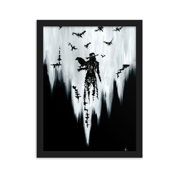 The raven witch Diana. Framed matte paper poster