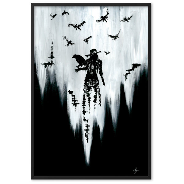 The raven witch Diana. Framed matte paper poster