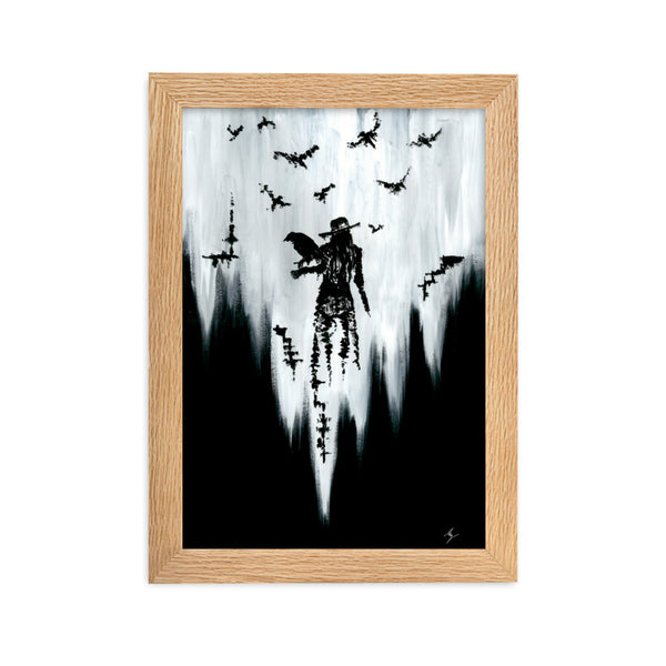 The raven witch Diana. Framed matte paper poster