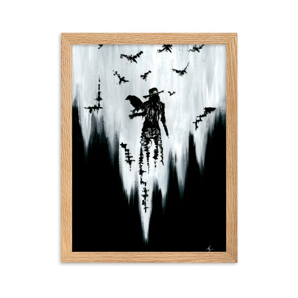 The raven witch Diana. Framed matte paper poster