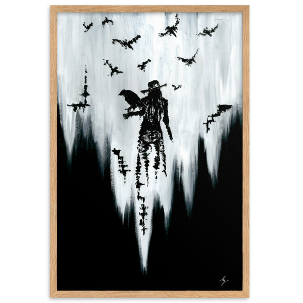 The raven witch Diana. Framed matte paper poster
