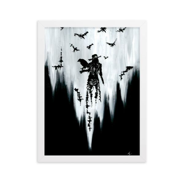 The raven witch Diana. Framed matte paper poster