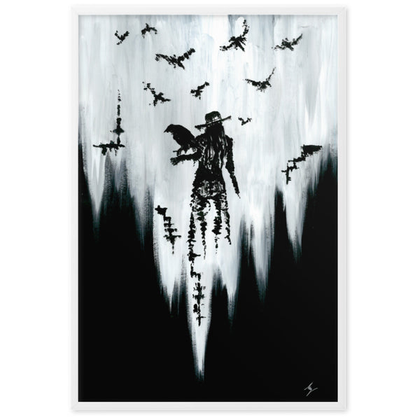 The raven witch Diana. Framed matte paper poster