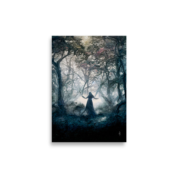 The dancing witch. Art print.