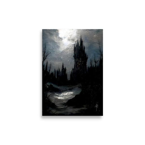 Dracula's Castle. Version IV. Oil painting. Art print.