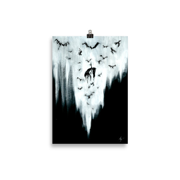 The Ravens call her. Gothic, Ravin, forest, witch, witchcraft and dark art. Gothic Home decor - Wall art