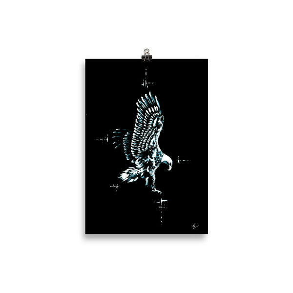The Eagle soars high. Fly like an eagle whatever you go. Gothic, Eagle, poster. Gothic Home decor - Wall art