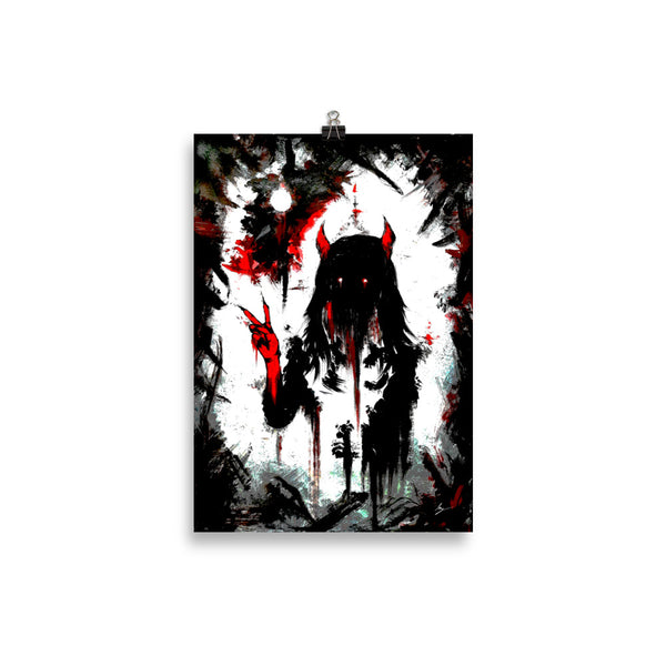 Devils peace. Home decor - Poster wall art.