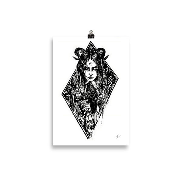 The raven witch - Poster wall art. High quality Enhanced Matte poster