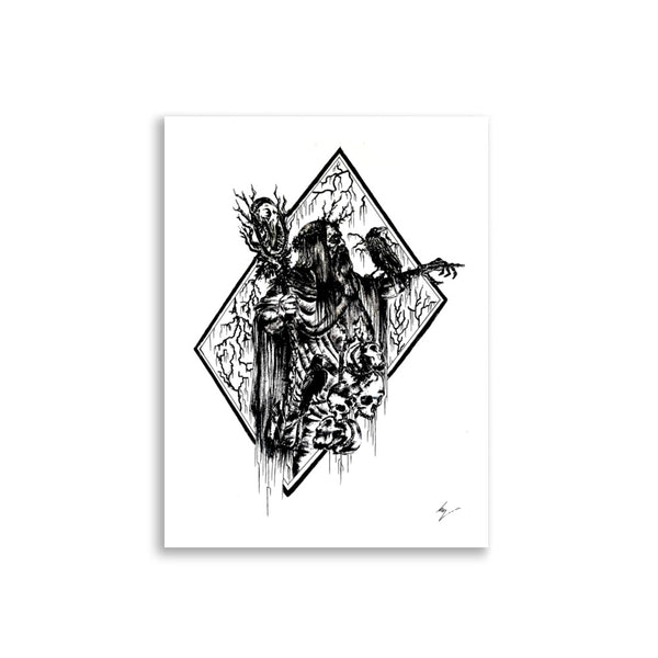 Odin is watching you - Poster wall art. High quality Enhanced Matte poster