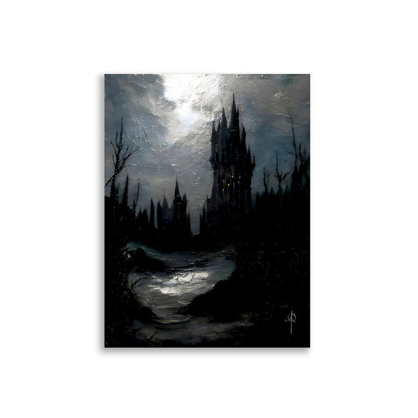 Dracula's Castle. Version IV. Oil painting. Art print.