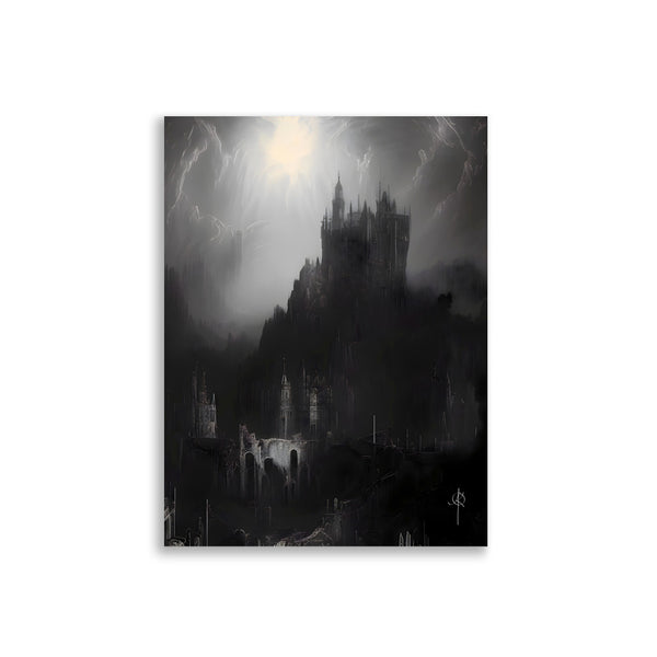 Oil Painting. Frankenstein's Castle. Painting. Art print. original artwork. Gothic Home décor. Digital art.