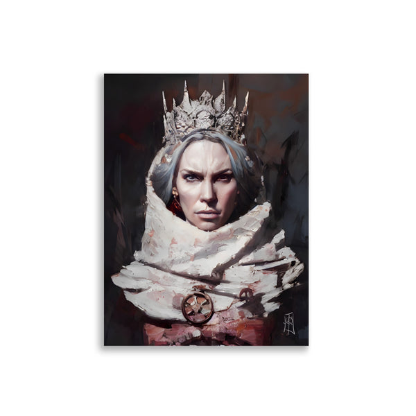 Oil Painting. Power of the queen. Painting. Art print. original artwork. Gothic Home décor. Digital art.