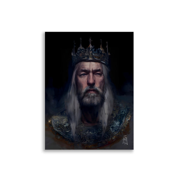 Oil Painting. The Wise King. Painting. Art print. original artwork. Gothic Home décor. Digital art.