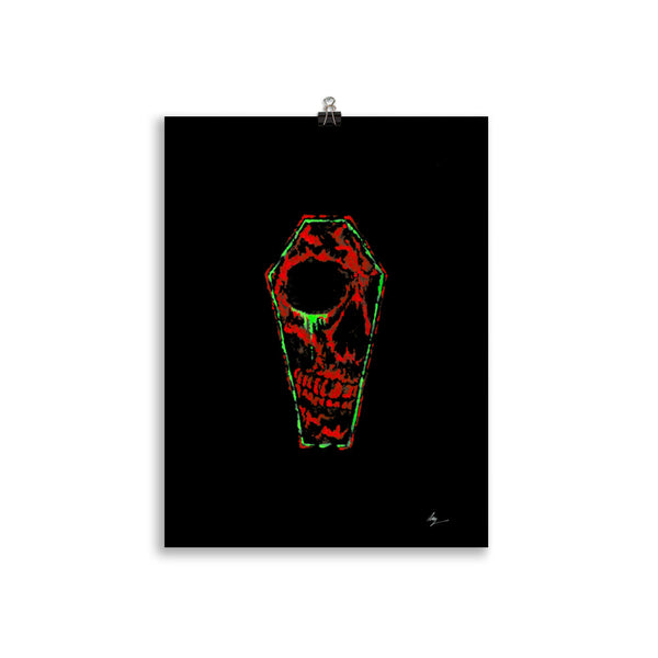 Even in death I still weep. Gothic, Skull, Love, witch, witchcraft and dark art. Original Artwork by alexkempart. Gothic Home decor - Wall art